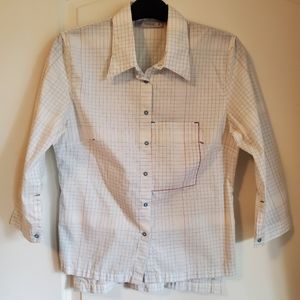 Cop. Copine checked snap blouse